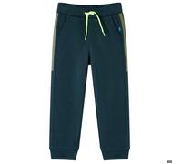 Pantalon de survêtement - vidaXL - Enfant - Vert mousse - Taille élastique - 80% coton 18-24 mois