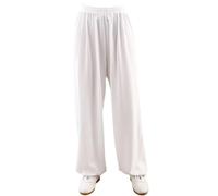 Pantalon De Tai Chi Unisexe Tenue D'entraînement Loisirs Coton Et Soie Costume Chinois pour Tai Chi and Wing Chun Taille Elastique Tenue De Tai Chi pour La Méditation Et Le Qigong C,XXL