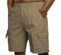 Pantalon de travail 3/4 pour homme - Coupe droite - Court - Pantalon de sport baggy - Short cargo décontracté - Avec poches multiples - Pantalon cargo confortable - Pantalon de loisirs - Pantalon de