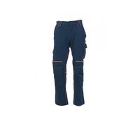 U-Power Pantalon de travail ATOM déperlant, protection genoux, respirant Deep Blue XL