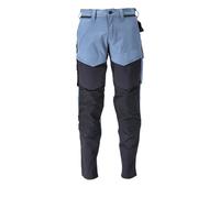 Pantalon de travail avec poches genouillères MASCOT Customized - 22379-311/2-Bleu gris/marine-42-90
