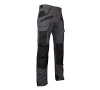 Pantalon de travail bicolore avec poches genouillères ARGILE LMA - Gris Foncé 36
