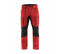 Pantalon de travail Blaklader polycoton ultra léger - Rouge/noir - 54 56