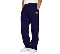 Pantalon de Travail Cargo Homme Grande Taille Pantalons Taille Elastique Décontractée Pants Mode Drawstring Long Pantalon Jogging Survetement avec Poche Training Sportswear Randonnée Pas Cher