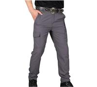 Pantalon de Travail Cargo Homme Stretch Grande Taille Pantalons Taille Elastique Décontractée Pants Mode Drawstring Long Pantalon Jogging Survetement avec Poche Training Sportswear Randonnée Pas Cher