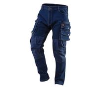 NEO TOOLS Pantalon de Travail pour Hommes avec Beaucoup d'espace de Rangement - Pantalon Cargo de Combat de sécurité à Usage intensif Multi Poches - Vêtements de Travail durables - XS-3XL (XL)