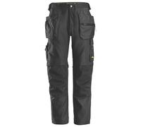 Pantalon de travail en Canvas+ extensible AllroundWork Snickers, noir, taille 46, longueur 81 cm