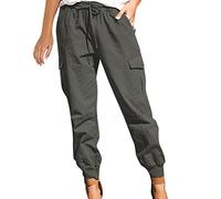 Pantalon De Travail Femme,Pantalon Femme Chic Grande Taille Elastique Pantalon Léger Respirant Baggy Y2k Pantalons De Randonnée Jogging Sport Trousers Streetwear