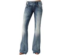 Pantalon De Travail Femme Vintage- Pantalon Jeans Taille Moyenne Casual Slim Élégants Droit Sexy Tendance Streetwear Confortable Tempérament Polyvalent Évasé Pants pour Fête