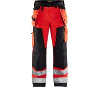 Pantalon de travail haute visibilité Blaklader Artisan classe 2 avec poches flottantes Rouge / Noir 44