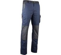 Pantalon bicolore stretch poches genoux HERCULE BLEU FONCÉ NOIR - LMA LEBEURRE - 1822 42