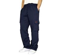Pantalon De Travail Homme Ample Pantalon Homme Habillé Élastique avec Cordon De Serrage Pantalon De Ville Homme Nouvelle Maison Été Pantalon Baggy Cargo Style Plage Bas De Jogging 2024 Marine L