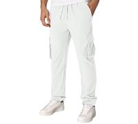Pantalon De Travail Homme Cargo-Pantalon Décontracté pour Un Usage Quotidien Coupe Confortable Style Polyvalent Convient À Occasions Parfait pour Les Tenues Décontractées (White, XXL)