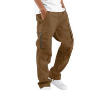Pantalon de Travail Homme Cargo Stretch Pantalons Large Taille Elastique Décontractée Leger Ete Pants Mode Pantalons de Jogging Survetement avec Poche Training Sportswear Randonnée Baggy Trousers