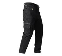 Pantalon de Travail Homme Chantier Extensible Chino Vetement Hiver Pantalon Travail Chantier de Sécurité Trekking Pantalons de Sport Impermeable Peche Cargo Homme Noir M
