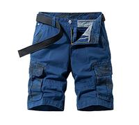 Pantalon De Travail Homme, Hommes en Plein Air DéContracté Taille éLastique Coupe DéContractéE Coton LéGer SéChage Rapide PêChe RandonnéE Travail Shorts Cargo Shorts