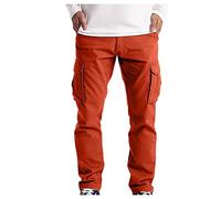 Pantalon de Travail Homme Orange Grande Taille Cargo Pantalon Militaire Sport Jogging Pantalons Moto Tactique Pas Cher Multi Poches Mode Slim Décontractée Randonnée Chasse Dockers Pants D'été 5XL