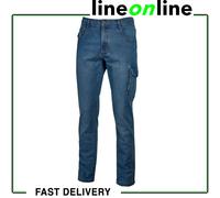 U-Power Pantalon travail JAM slim, poche genouillère, 5 poches, zip YKK, 98% coton 2% élasthanne