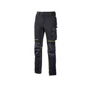 PANTALON DE TRAVAIL LOURD TISSU U-4 STRETCH ATOM BLACK CARBON U-POWER - L