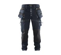 Pantalon de travail multipoches artisan Blaklader X1900 cordura denim stretch Marine / Noir 50