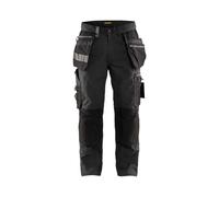 Pantalon de travail multipoches flottantes artisan Blaklader STRETCH Gris Foncé / Noir 48