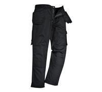 Portwest Pantalon Slate poches holster, Couleur: Noir Tall, Taille: M, KS15BKTM