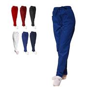 Pantalon de travail, pour cuisinier, cuisine, pizzaiolo, boulanger, infirmière, pâtissier, nourriture, unisexe, 100 % fabriqué en Italie, Bleu royal, M