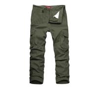 Pantalon de travail pour homme à coupe décontractée avec poche avec design uni polyvalent, taille standard, coupe décontractée, poches, pour la randonnée, les tâches d'atelier, les voyages, la rue, le