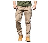 Pantalon de travail pour homme, grande taille, pantalon cargo camouflage trekking pantalon chinois avec plusieurs poches athlétisme Jogging Trousers, 01 Kaki, L