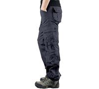 Pantalon de travail pour homme multi-poches - Pantalon cargo de travail ample décontracté en coton extensible avec cordon de serrage à la taille - Pantalon de jogging élégant et léger - Pantalon