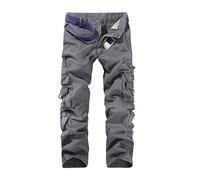 Pantalon de travail pour homme - Pantalon cargo solide multi-poches en coton - Coupe décontractée - Léger et confortable - Pour randonnée, escalade, pêche - Multifonction - Vêtement de travail pour