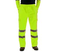 Pantalon de travail pour homme - Pantalon utilitaire durable - Jambe large - Résistant à l'eau - Coupe-vent - Pantalon d'entraînement à rayures réfléchissantes - Cordon de serrage - Pantalon avec