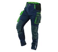NEO TOOLS Pantalon de Travail en Denim pour Homme 8 Poches, Taille XS ŕ XXXL, Poches Multifonctions, Genoux avec Poches pour genouillčres, Tissu mélangé 98% Coton, 2% élasthanne -Bleu- L