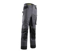 Pantalon de travail renforcé stretch multipoches BARU gris et jaune L Coverguard