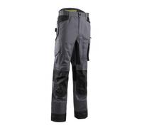 Pantalon de travail renforcé stretch multipoches BARU gris et jaune S Coverguard
