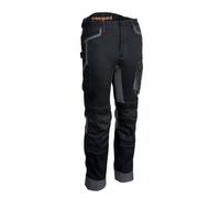 Pantalon de travail renforcé stretch multipoches BARU noir et orange S Coverguard