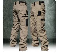 Pantalon de travail résistant à l'usure pour homme, Cargo droit multi-poches, pantalon tactique de Jogging en plein air, décontracté, printemps automne Black CP A