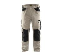 Blaklader 15561860 Pantalons sans poches à clous, Pierre/Noir, taille C52