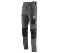 Pantalon de travail stretch imperméable avec poches genouillères Caterpillar TRADES WR - Gris / Noir 40