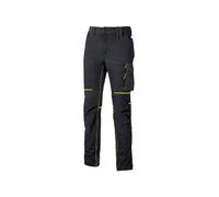 PANTALON DE TRAVAIL TISSU STRETCH WORLD BLACK CARBON U-POWER TAILLE S à XXL