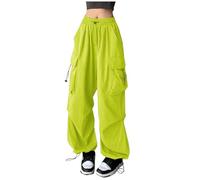 Pantalon de villégiature pour femme - Coupe droite - Champagne - Coupe classique - Fente classique - En lin - Réglable - Extensible - Pour le travail, vert clair, XXL