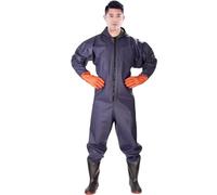 Pantalon De Wading Salopette imperméable à manches longues, pantalon de pêche à capuche, avec bottes, gants, ensemble for adultes, vêtements de pêche, combinaison Pour Le Pataugeage, Le Travail Dans L