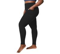Pantalon de yoga avec poches pour femme - Legging épais pour femme - Pantalon de marche grande taille - Pantalon de jogging ample à jambes larges en polaire - Pantalon de survêtement thermique pour
