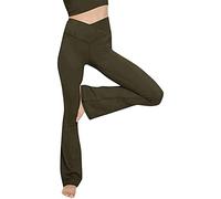 Pantalon de Yoga Bootcut Femmes Legging de Sport évasé Pantalon de Loisirs Taille Haute Extensible Bas de Jogging Femme Pas Cher Leggings Pantalon d'entraînement pour Fitness Sport Gym Exercice