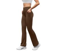 Pantalon de Yoga Bootcut Femmes Legging de Sport évasé Pantalon de Loisirs Taille Haute Extensible Jogging Pants Femme Chic Et Elegant Pantalon d'entraînement pour Fitness Sport Gym Exercice