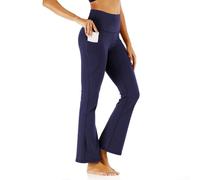Pantalon de yoga extensible taille haute pour femme avec fonction de levage des hanches et tissu à séchage rapide pour un mouvement confortable en toutes saisons (XXL bleu foncé)