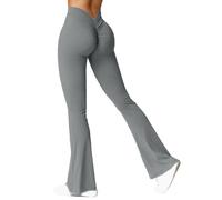 Pantalon de Yoga Femme Fluide Taille Haute Legging de Sport évasé Booucut Leggings Décontracté Pantalon pour Fitness Sport Gym Yoga Danse