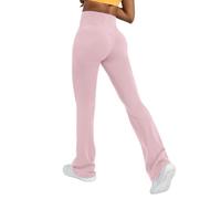 Pantalon de Yoga Femme Fluide Taille Haute Legging de Sport évasé Booucut Leggings Décontracté Pantalon pour Fitness Sport Gym Yoga Danse (L)