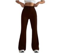 Pantalon de Yoga Femme Fluide Taille Haute Legging de Sport évasé Booucut Leggings Décontracté Pantalon pour Fitness Sport Gym Yoga Danse