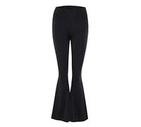 Pantalon Yoga Femme Taille Haute Fluide Jambe Longue Pantalon Evasé Noir Large Bootcut Legging De Sport Extensible Pantalon à Pattes D'éléphant pour Fitness Yoga Jogging Danse Pantalon Grande Taille